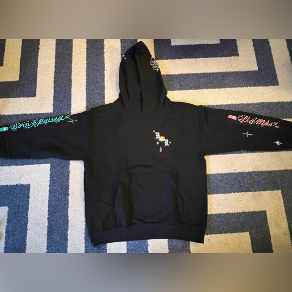 SUPER RARE Taco Bell x Born Raised Black Sweatshirt Hoodie Pockets XL Live Mas - Picture 5 of 10